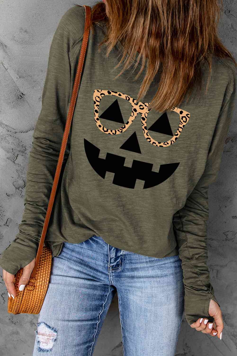 Pumpkin Graphic Long Sleeve T-Shirt