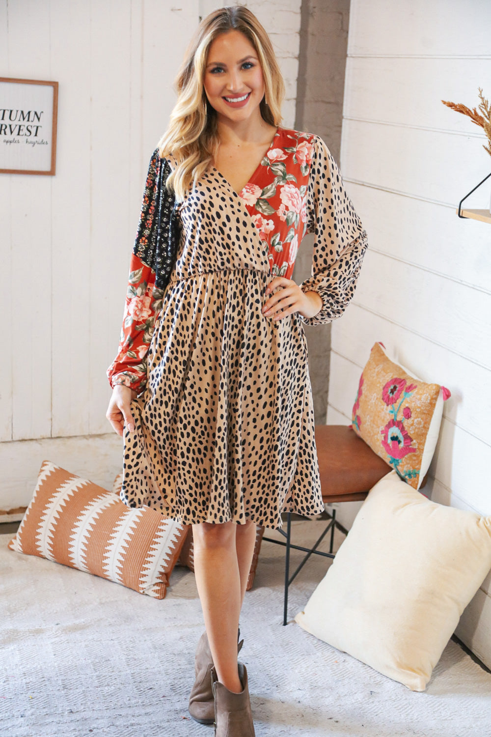 Lily surplice outlet dress