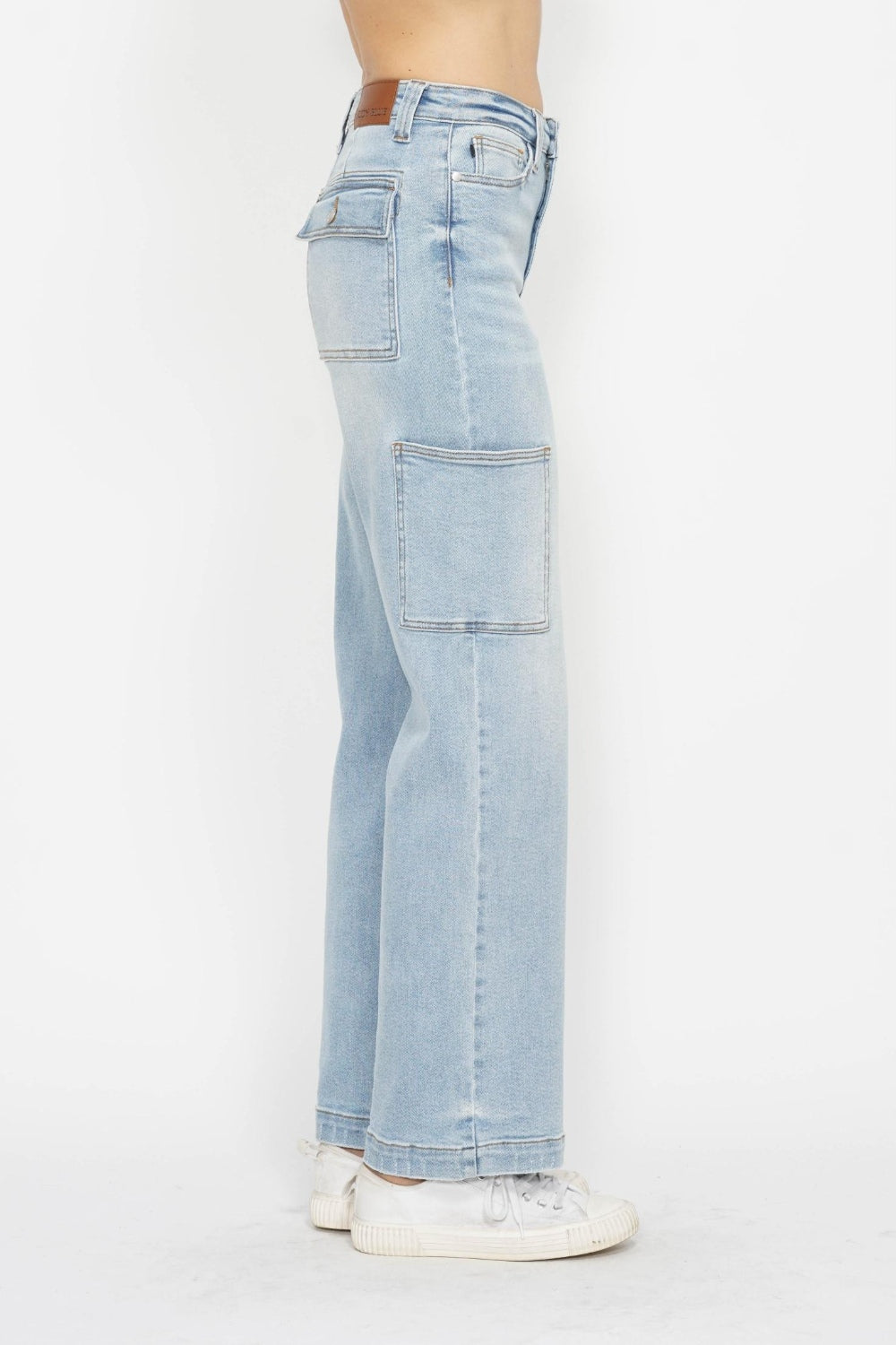 Carolina High Waist Straight Cargo Jeans