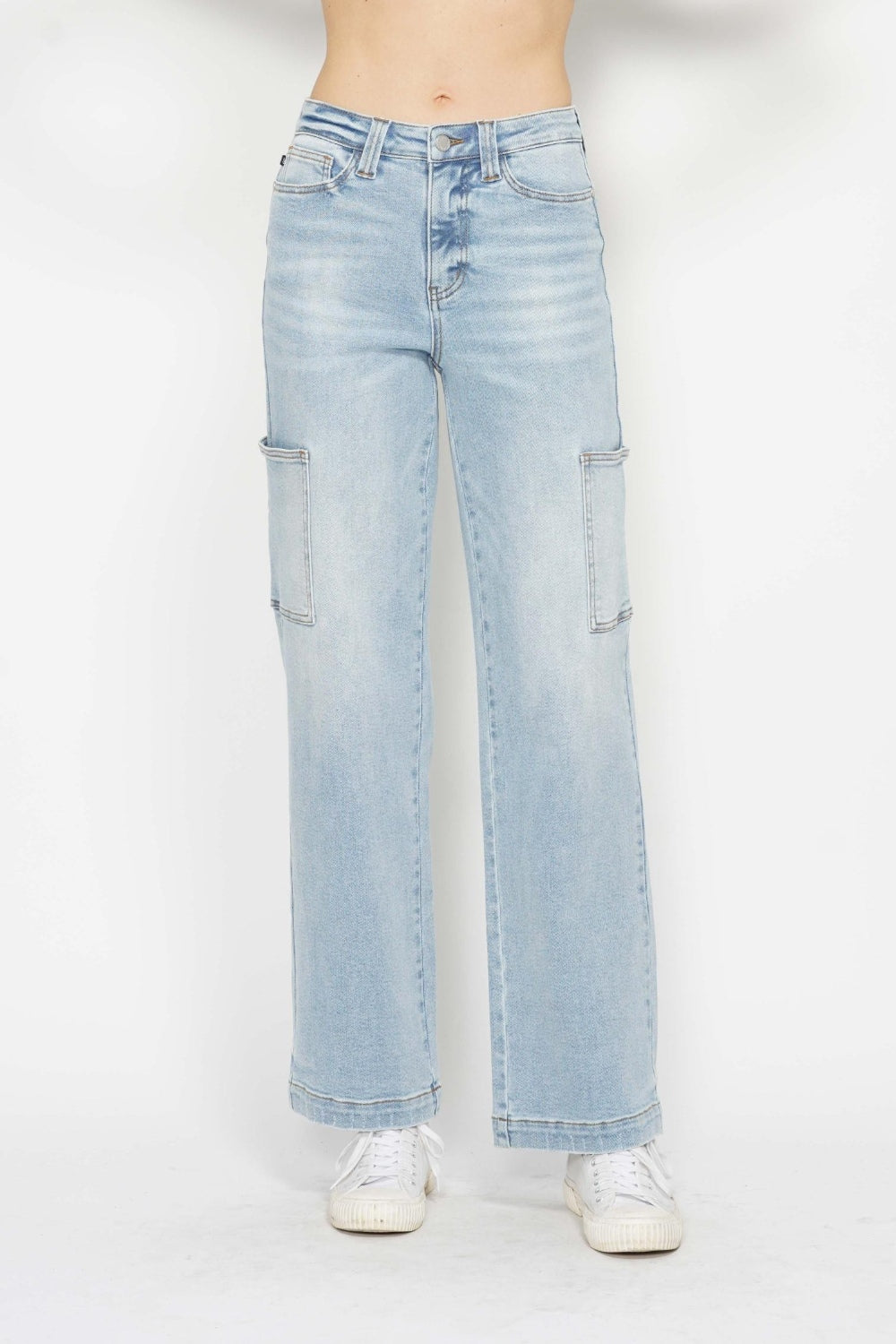 Carolina High Waist Straight Cargo Jeans