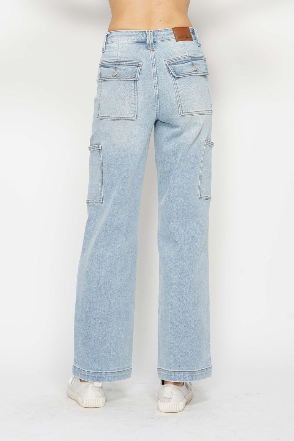 Carolina High Waist Straight Cargo Jeans