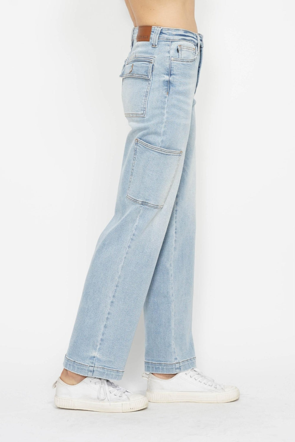 Carolina High Waist Straight Cargo Jeans