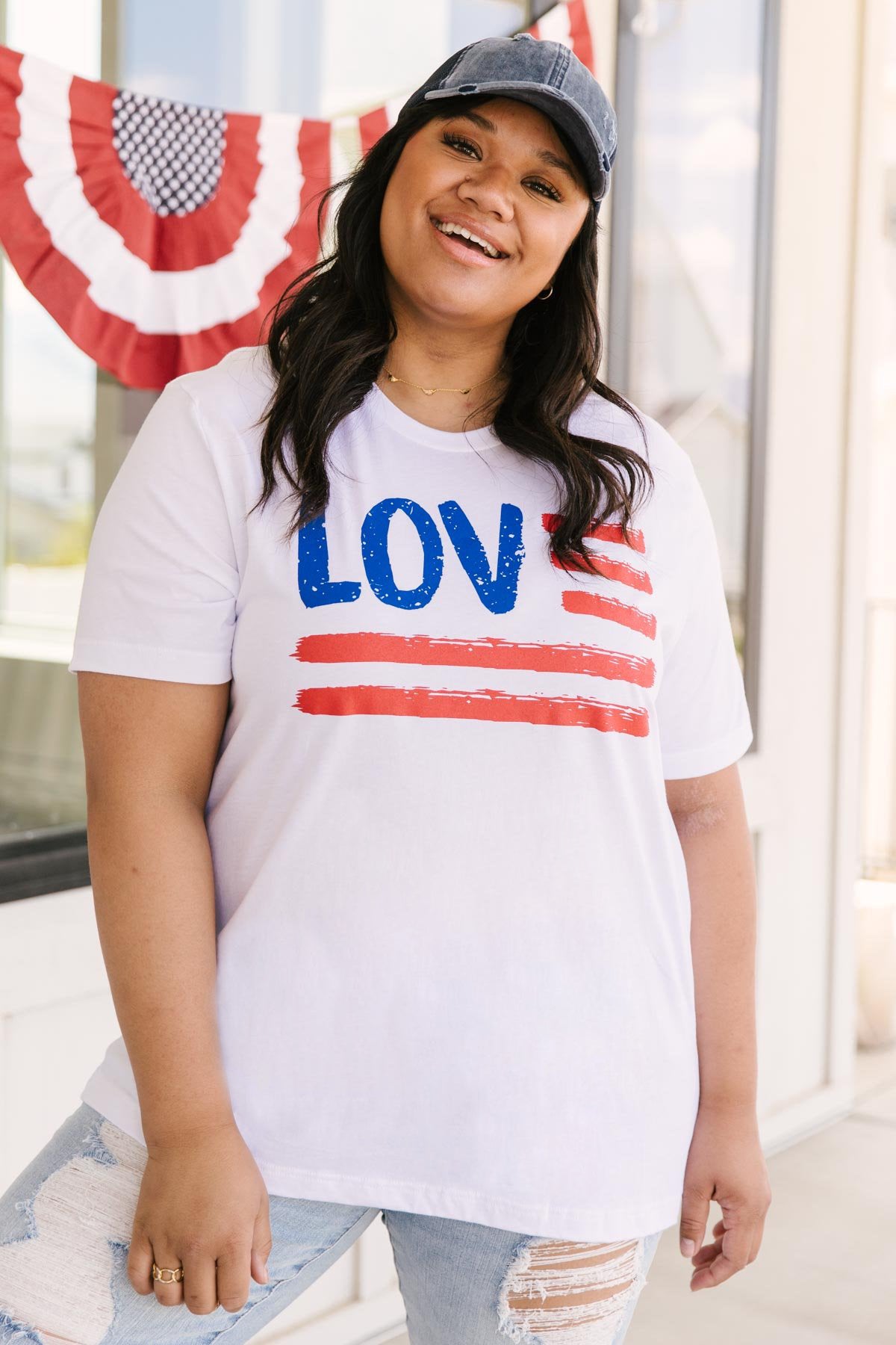 Love For The Flag Graphic Tee