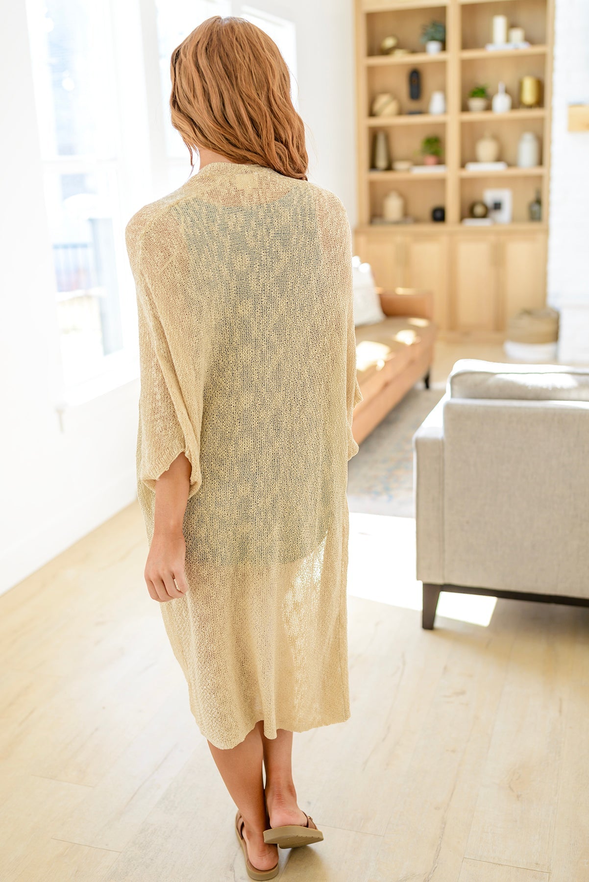 Work This Out Longline Cardigan In Natural