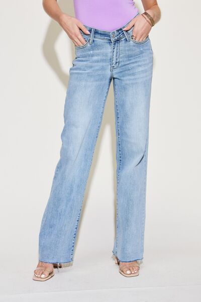 Jessie V Front Waistband Straight Jeans