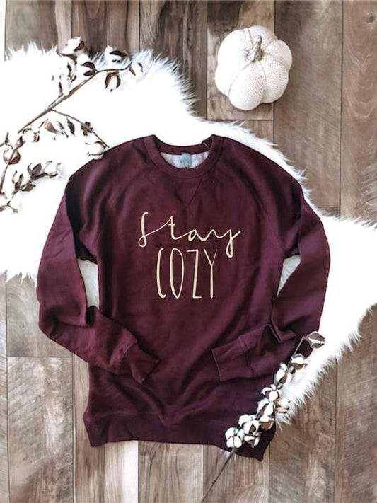 Stay Cozy French Terry Raglan Pullover